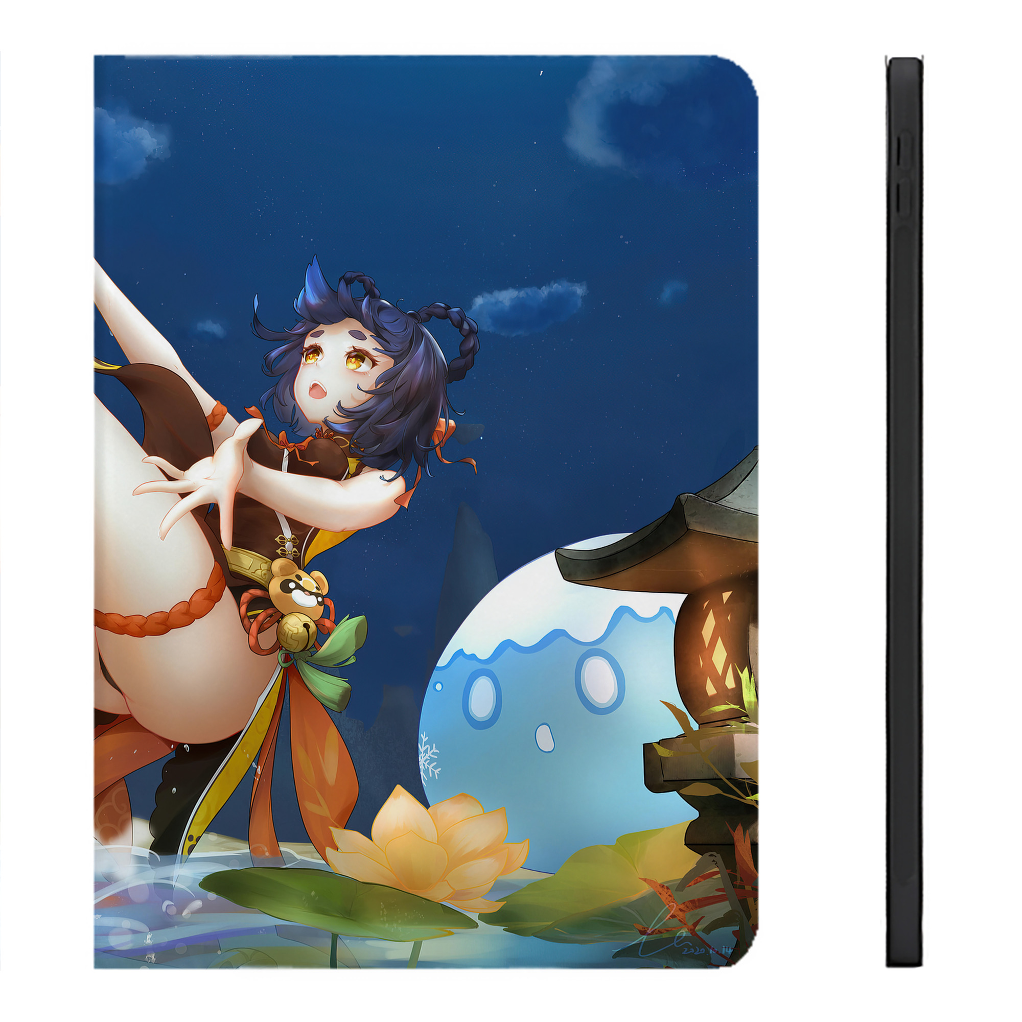 げんし神 genshin IPadケース ペンホルダー付き ブックスタイルデザイン